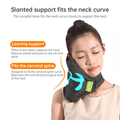 Memory Foam Travel Pillow for Plane, Train & Car - Neck Support Cushion with Washable Cover, Ideal for Sleeping - Free Shipping - Aurelia Clothing