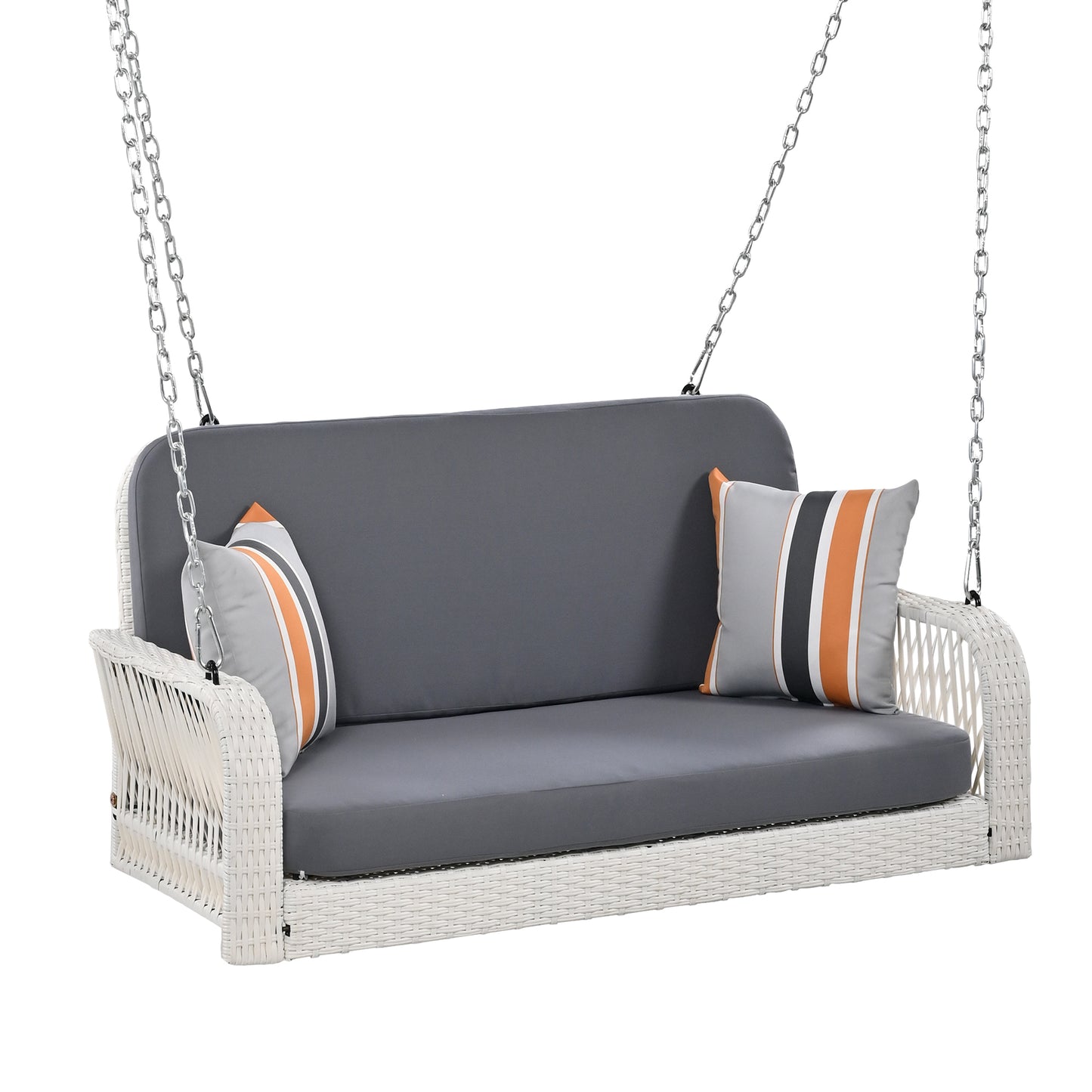 PE Wicker Porch Swing, 2-Seater - Free Shipping