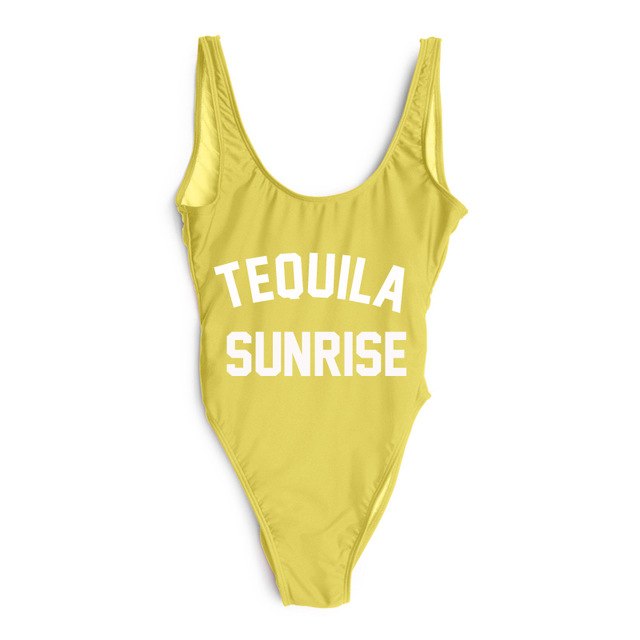 TEQUILA SUNRISE New Sexy Swimwear Women Female Bathing Suit Monokini Beach Backless Bikini Swim Wear  - Free Shipping - Aurelia Clothing