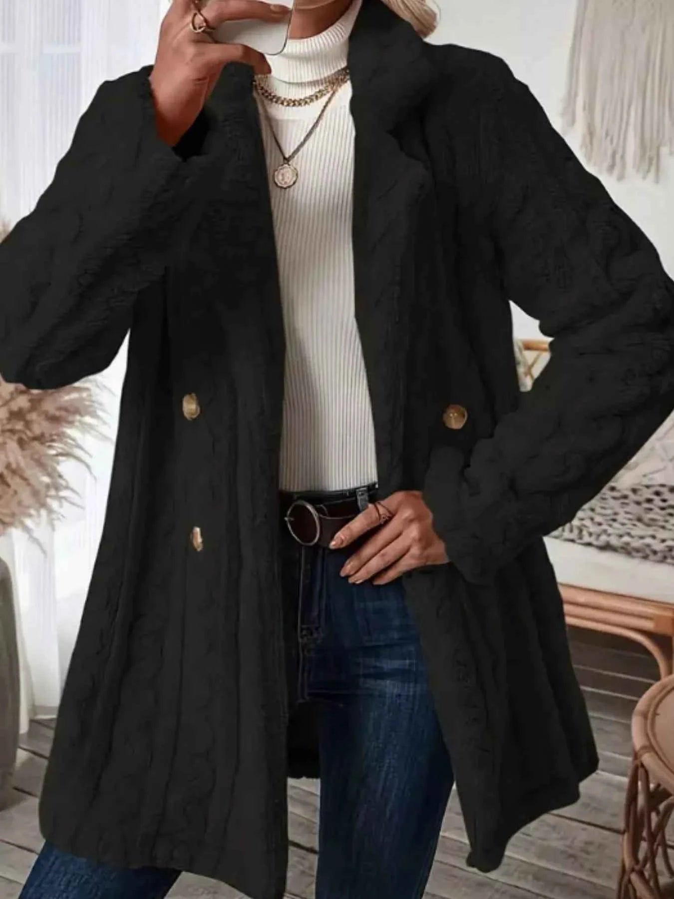 Double-Breasted Outerwear-Free Shipping