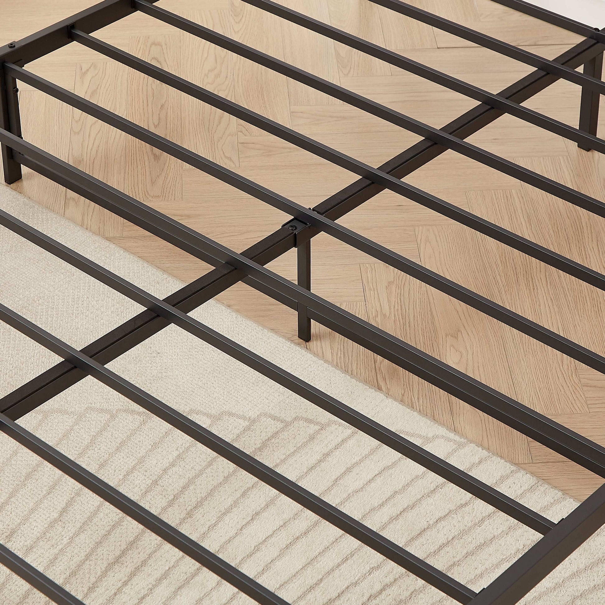 Bed frame with charging station Queen size,Grey, 87.8'' L x 61.8'' W x 39.2'' H. - Free Shipping - Aurelia Clothing