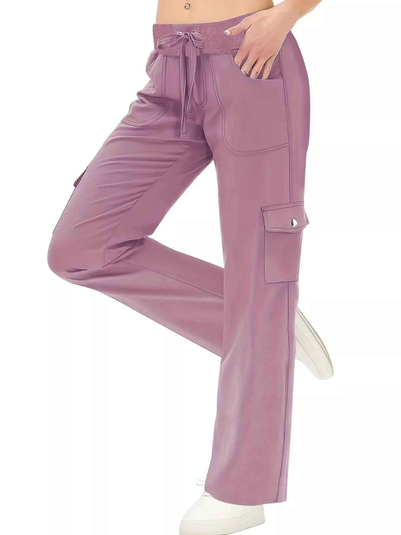 Active Pants with Drawstring Waist-Free Shipping - Aurelia Clothing
