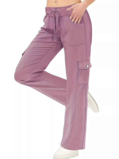 Active Pants with Drawstring Waist-Free Shipping - Aurelia Clothing