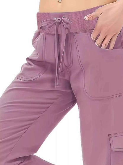 Active Pants with Drawstring Waist-Free Shipping - Aurelia Clothing