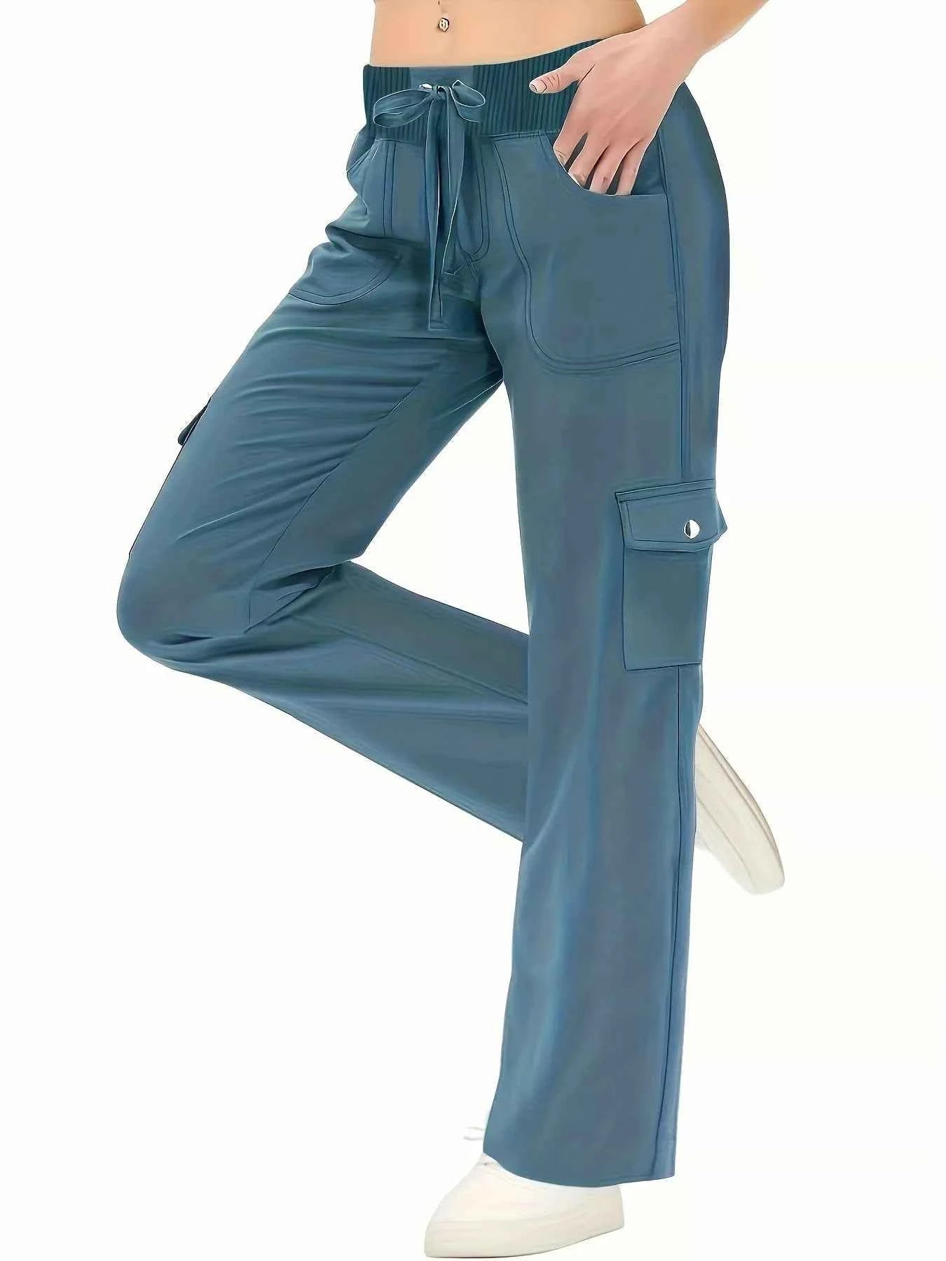 Active Pants with Drawstring Waist-Free Shipping - Aurelia Clothing