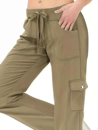 Active Pants with Drawstring Waist-Free Shipping - Aurelia Clothing