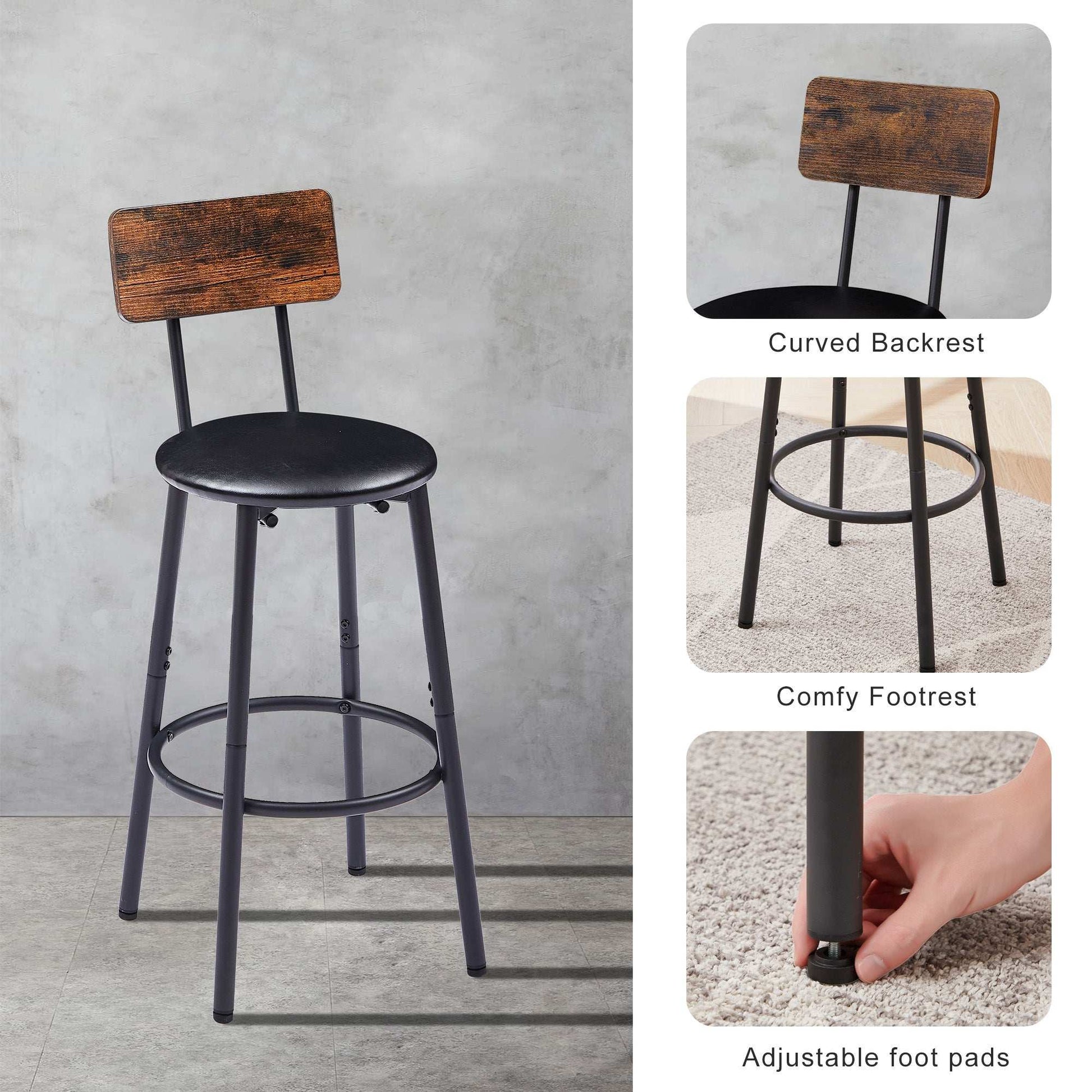 Bar Table Set with 2 Bar stools-Free Shipping - Aurelia Clothing