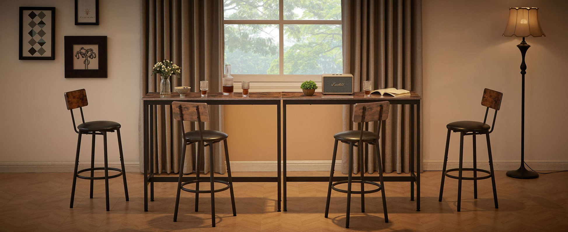 Bar Table Set with 2 Bar stools-Free Shipping - Aurelia Clothing