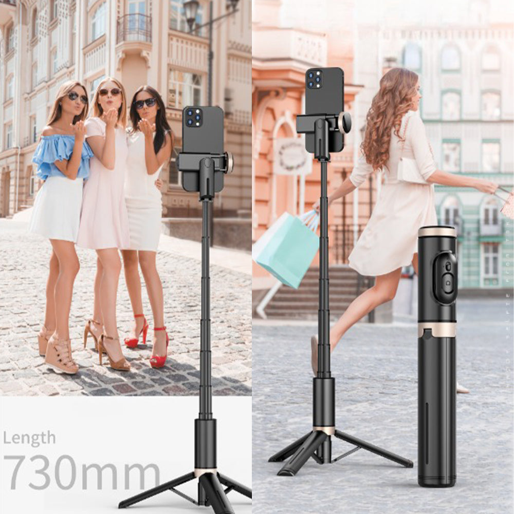 Bluetooth Wireless Handheld Selfie Stick Tripod Extendable Monopod with Remote- USB Rechargeable - Free Shipping - Aurelia Clothing