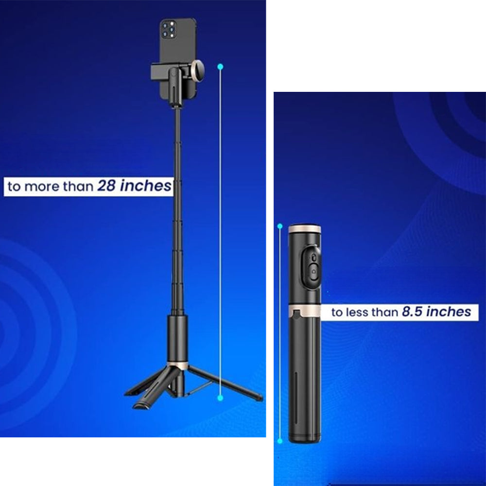 Bluetooth Wireless Handheld Selfie Stick Tripod Extendable Monopod with Remote- USB Rechargeable - Free Shipping - Aurelia Clothing
