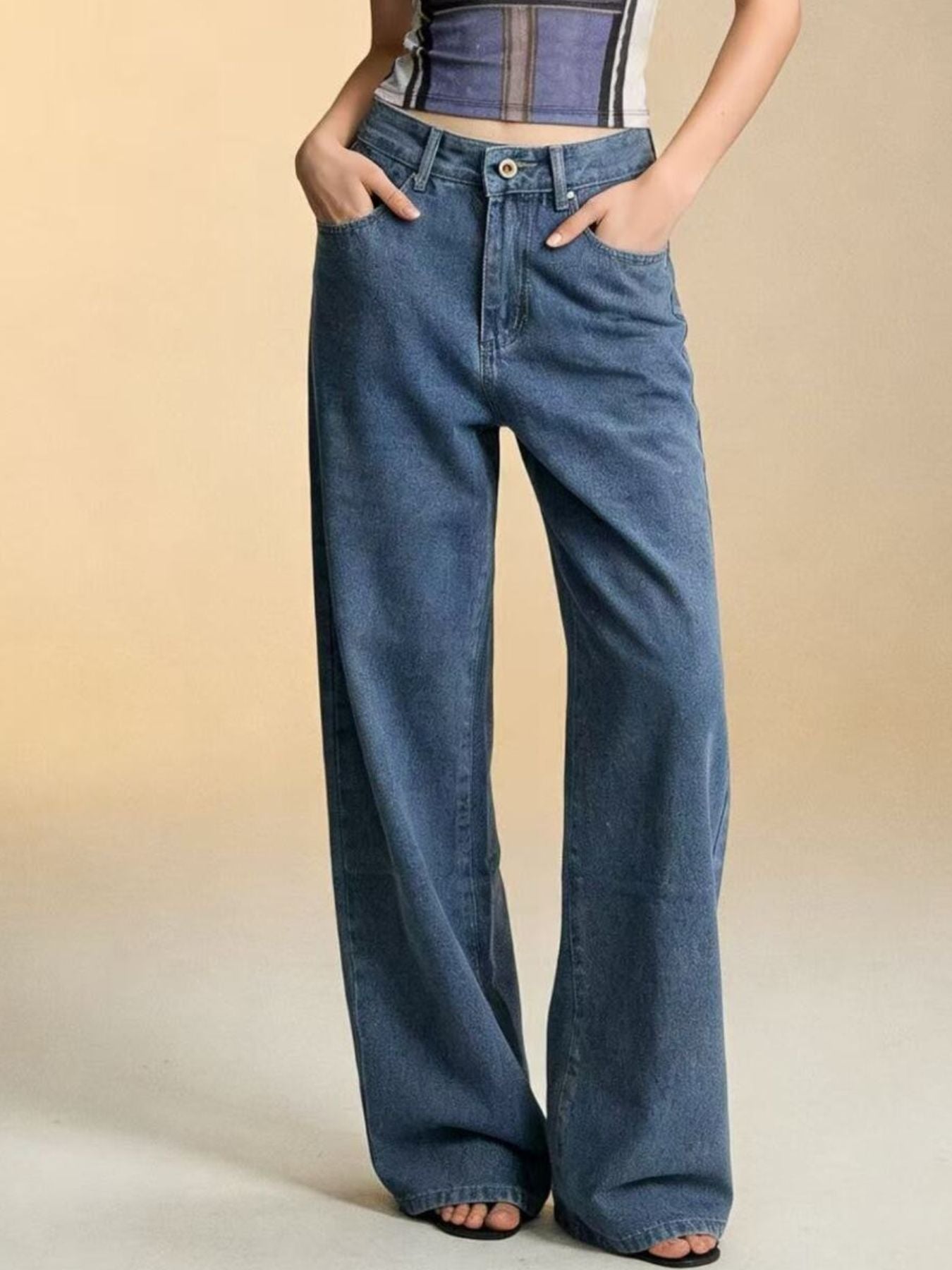 Bow Back Wide Leg Jeans-Free Shipping - Aurelia Clothing