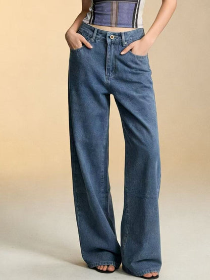 Bow Back Wide Leg Jeans-Free Shipping - Aurelia Clothing