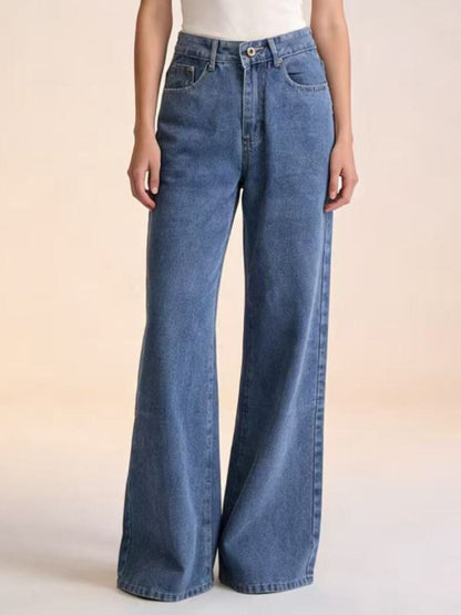 Bow Back Wide Leg Jeans-Free Shipping - Aurelia Clothing