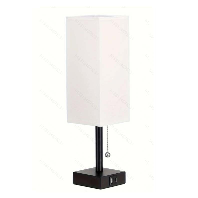 Linen 90 square desk lamp zipper switch three color temperature variable light A+C USB charging - Free Shipping - Aurelia Clothing