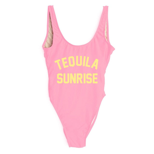 TEQUILA SUNRISE New Sexy Swimwear Women Female Bathing Suit Monokini Beach Backless Bikini Swim Wear  - Free Shipping - Aurelia Clothing