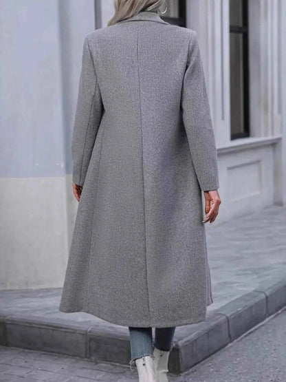 Double-Breasted Longline Overcoat-Free Shipping - Aurelia Clothing