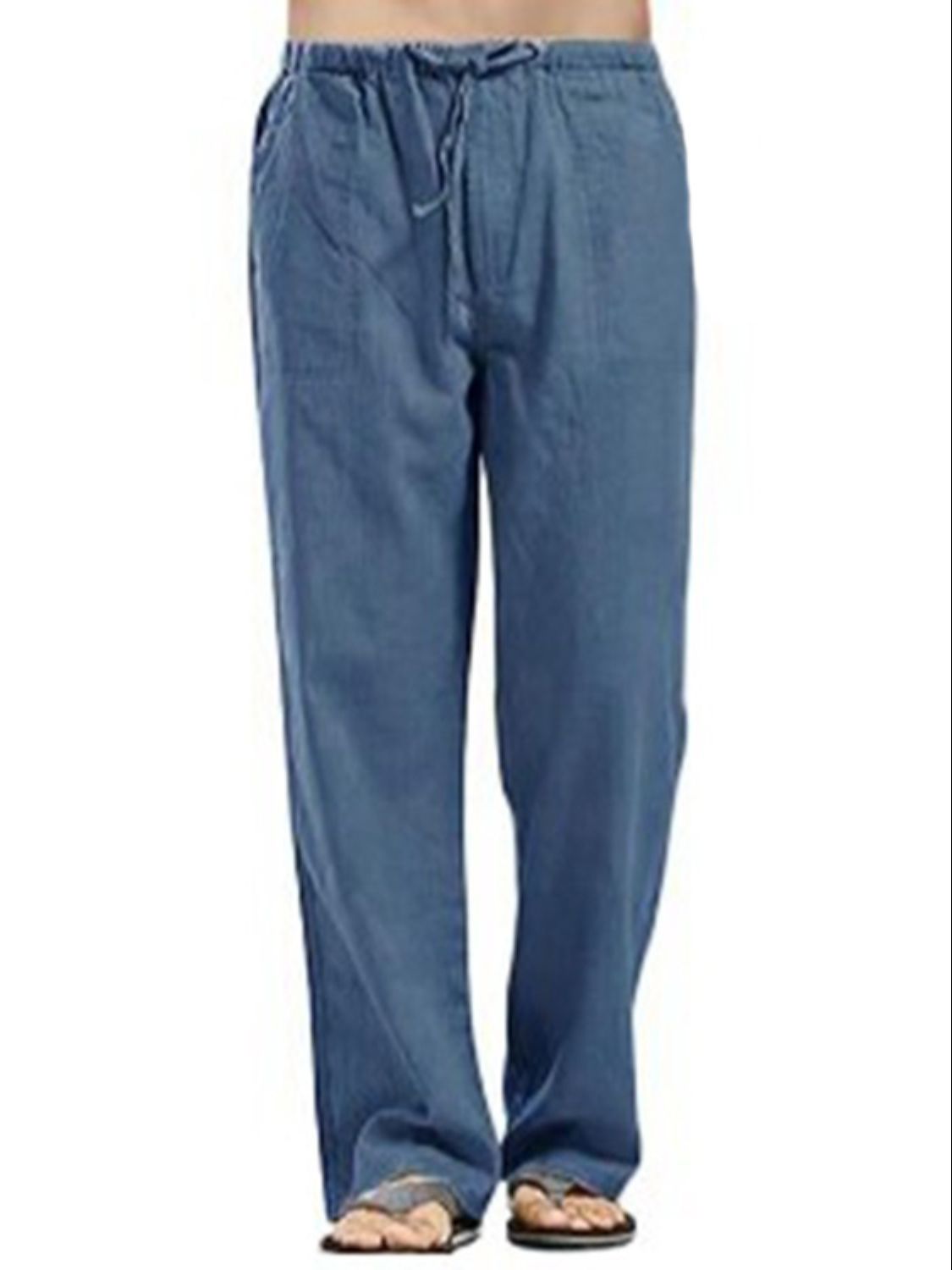 Drawsting Straight Leg Pants Plus Size-Free Shipping - Aurelia Clothing