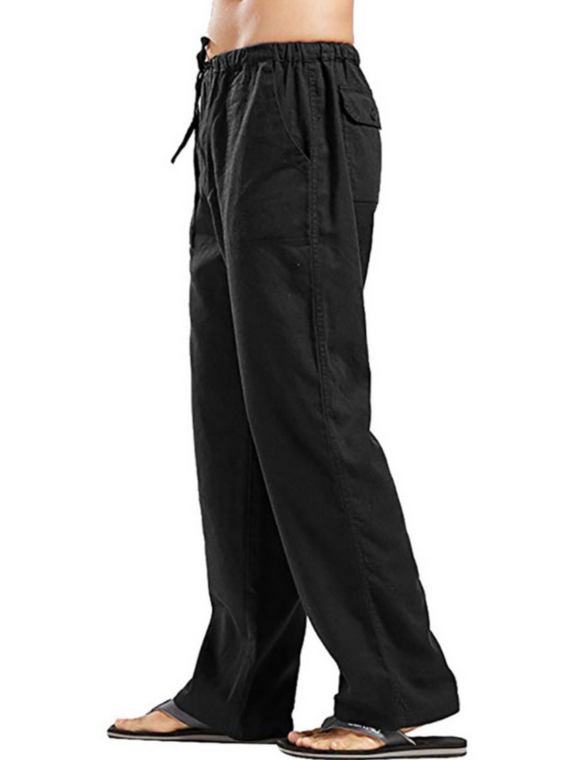 Drawsting Straight Leg Pants Plus Size-Free Shipping - Aurelia Clothing