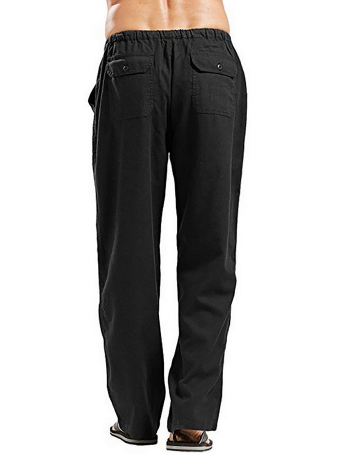 Drawsting Straight Leg Pants Plus Size-Free Shipping - Aurelia Clothing