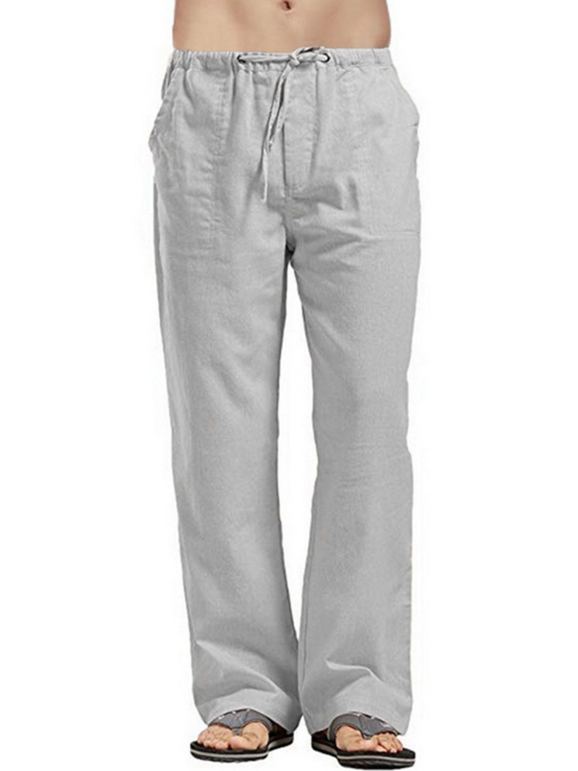 Drawsting Straight Leg Pants Plus Size-Free Shipping - Aurelia Clothing