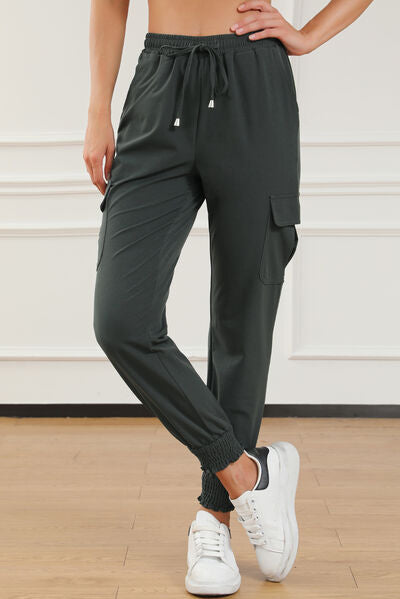 Drawstring High Waist Women Joggers With Pockets - Free Shipping - Aurelia Clothing