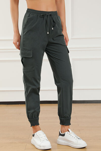 Drawstring High Waist Women Joggers With Pockets - Free Shipping - Aurelia Clothing