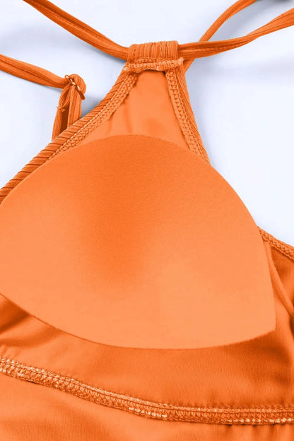 Drawstring Plunge One-Piece Swimwear-Free Shipping - Aurelia Clothing