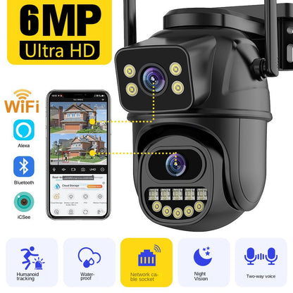 Dual screen wireless 360 degree mobile remote outdoor WiFi camera monitoring - Free Shipping - Aurelia Clothing