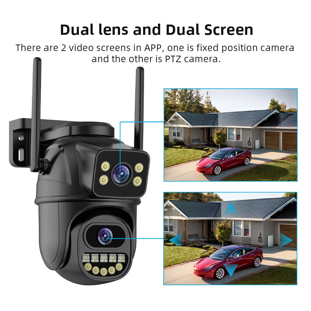 Dual screen wireless 360 degree mobile remote outdoor WiFi camera monitoring - Free Shipping - Aurelia Clothing