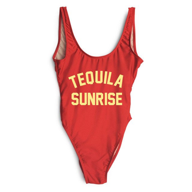 TEQUILA SUNRISE New Sexy Swimwear Women Female Bathing Suit Monokini Beach Backless Bikini Swim Wear  - Free Shipping - Aurelia Clothing