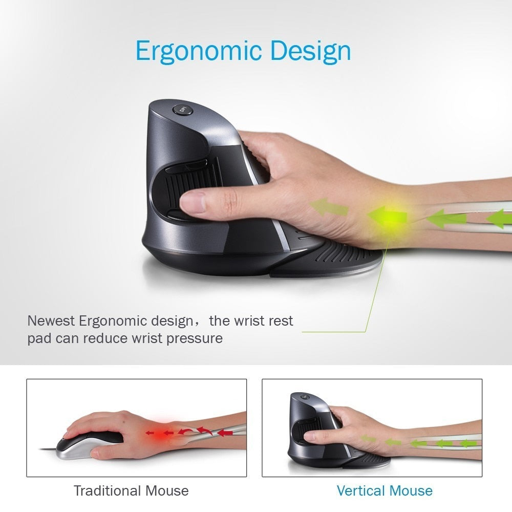 Ergonomic Vertical Wireless Mouse-Free Shipping - Aurelia Clothing