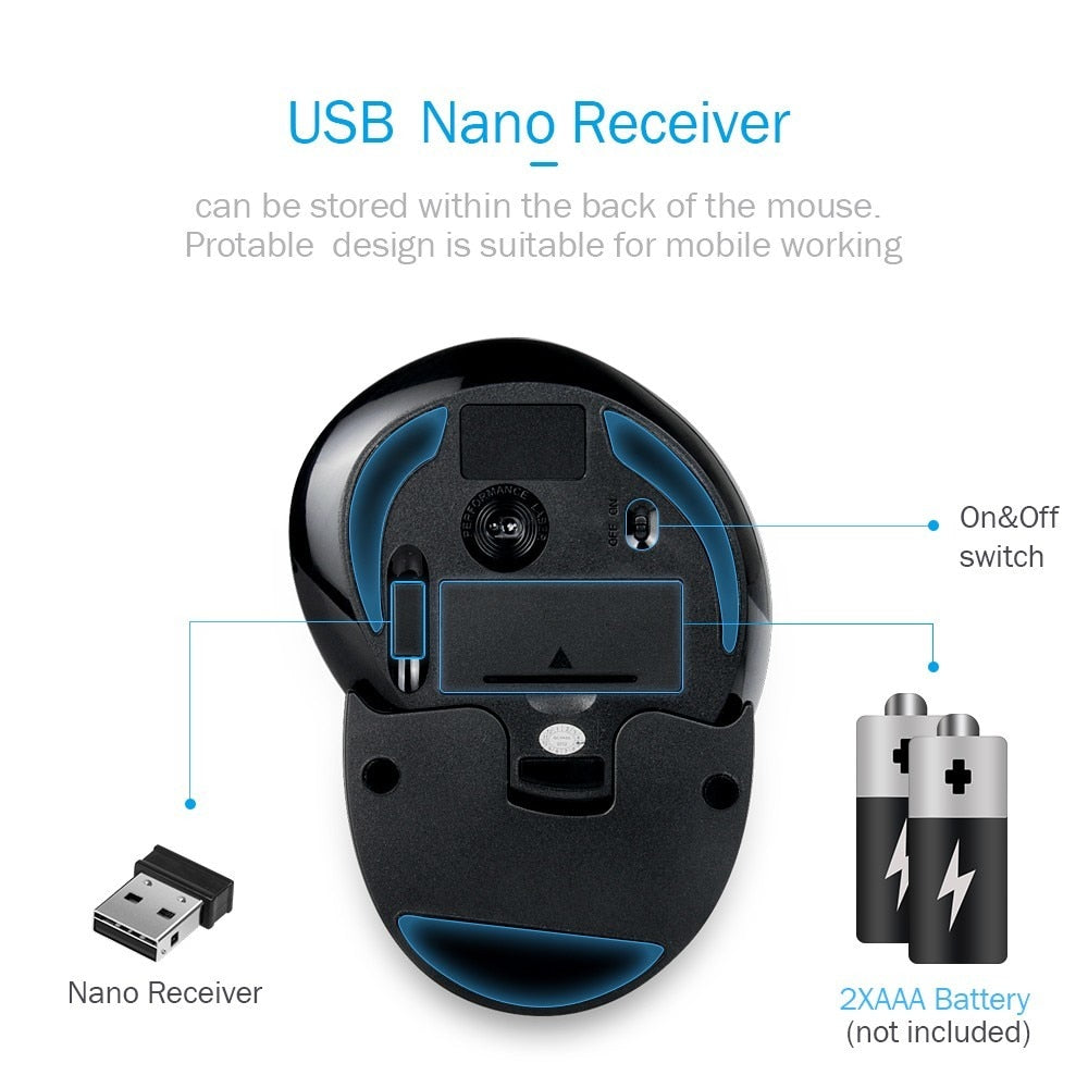 Ergonomic Vertical Wireless Mouse-Free Shipping - Aurelia Clothing