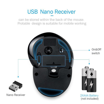 Ergonomic Vertical Wireless Mouse-Free Shipping - Aurelia Clothing