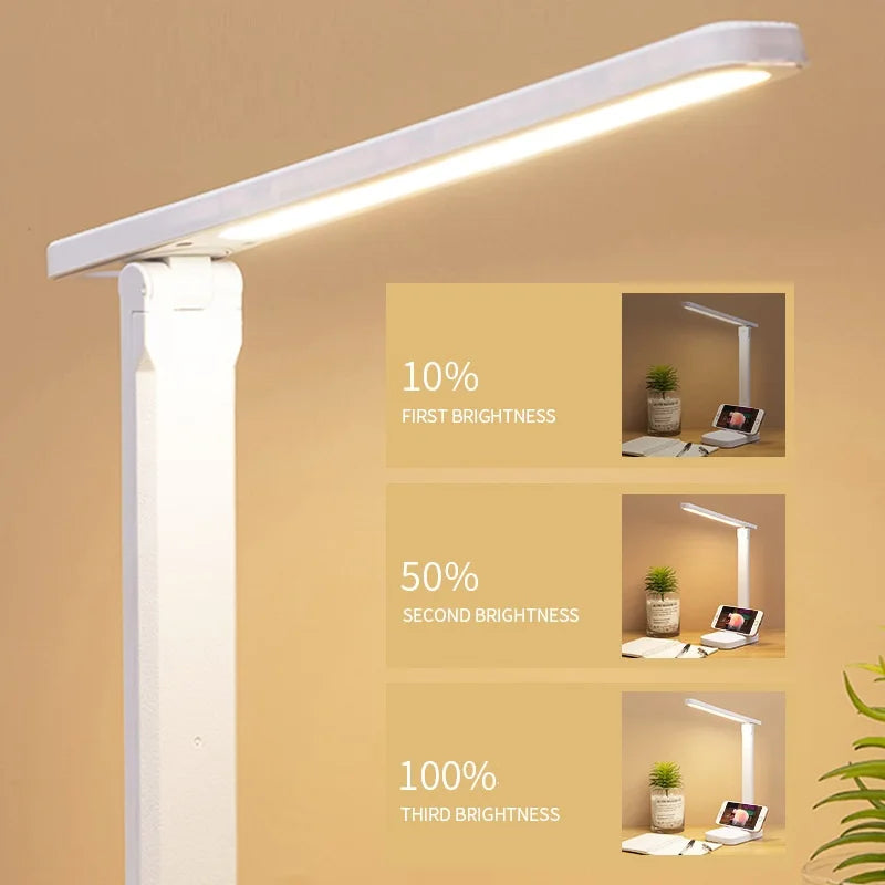 Eye protection desk lamp touch dimming color adjustment desk charging bedside LED reading desk lamp - Free Shipping - Aurelia Clothing