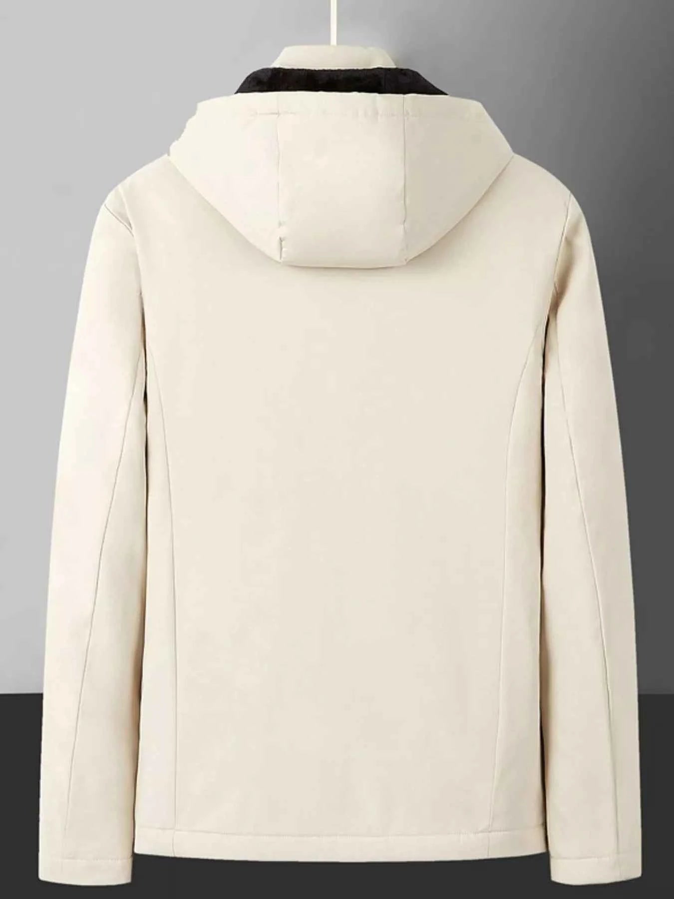 Fleece Lined Hooded Winter Coat-Free Shipping - Aurelia Clothing