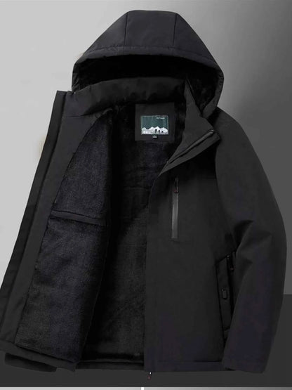 Fleece Lined Hooded Winter Coat-Free Shipping - Aurelia Clothing