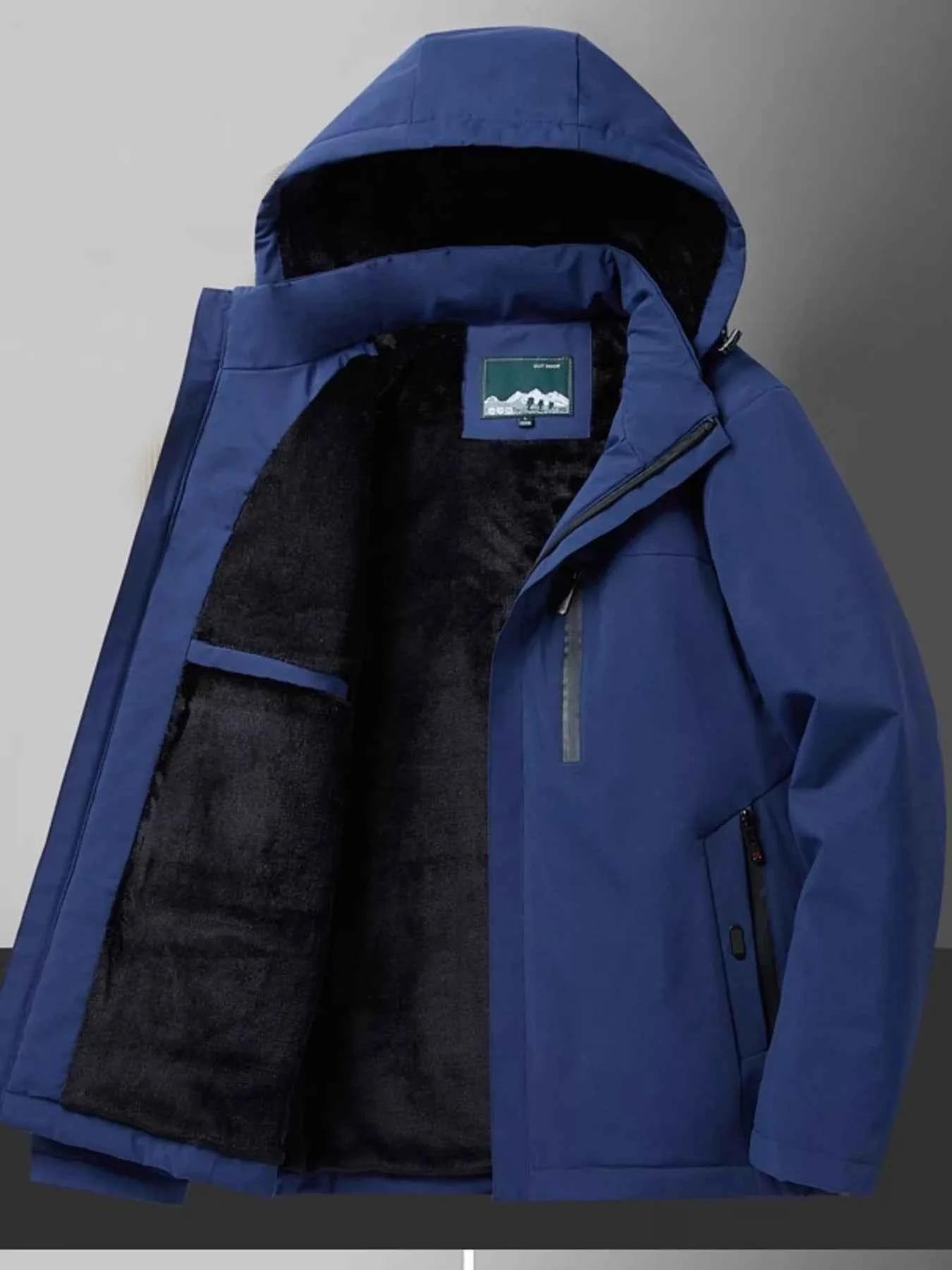 Fleece Lined Hooded Winter Coat-Free Shipping - Aurelia Clothing