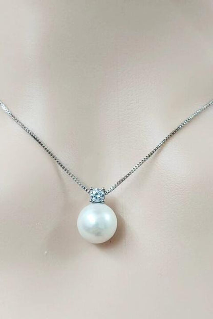 Freshwater Pearl 925 Sterling Silver Necklace - Aurelia Clothing
