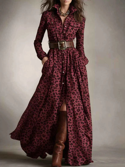 Front Maxi Shirt Dress-Free Shipping - Aurelia Clothing