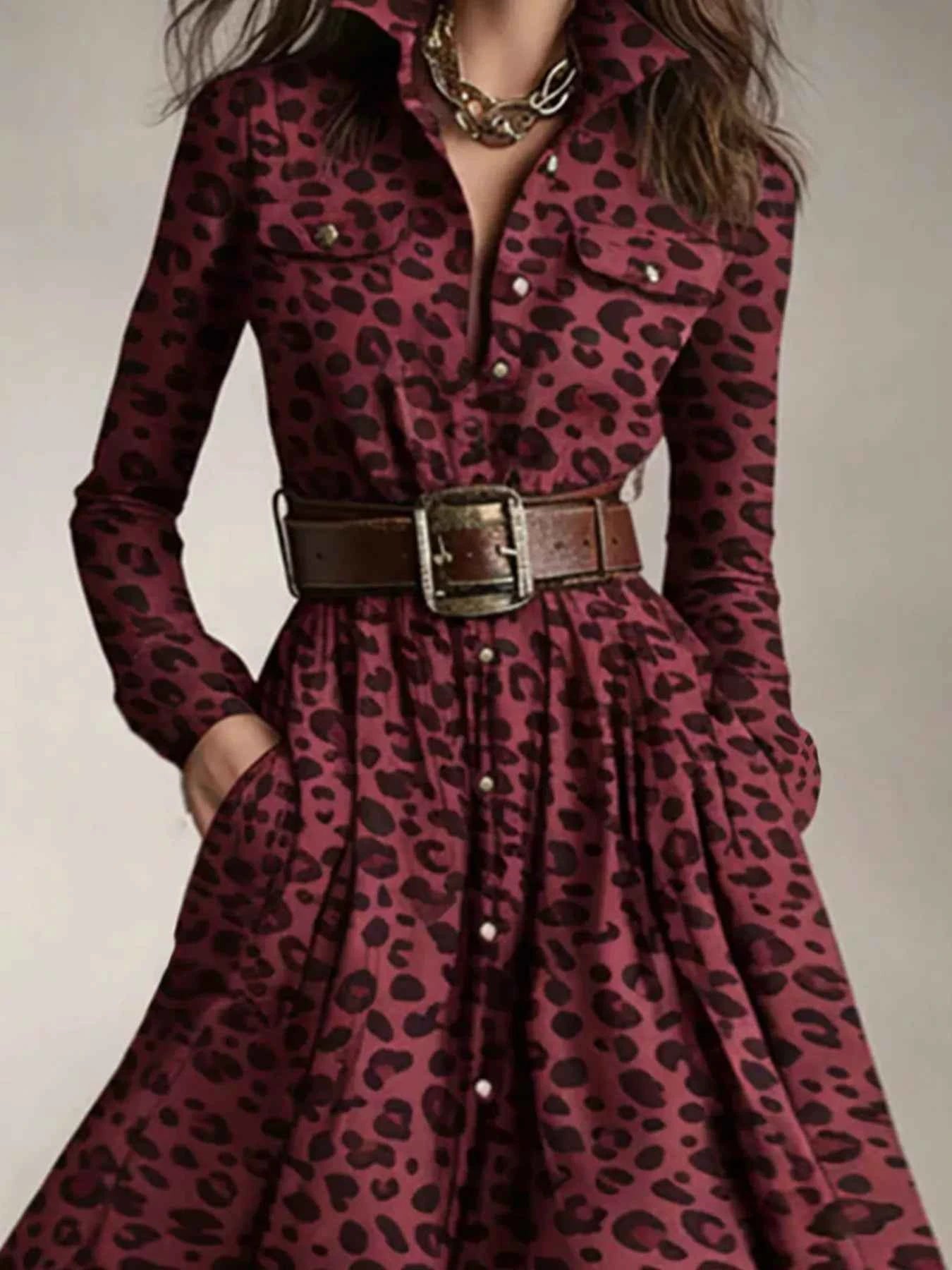 Front Maxi Shirt Dress-Free Shipping - Aurelia Clothing