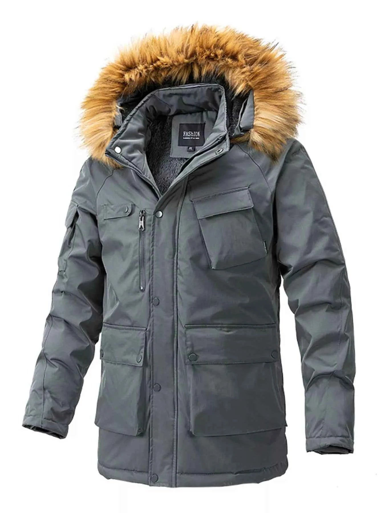 Fur Hooded Winter Parka Coat-Free Shipping - Aurelia Clothing