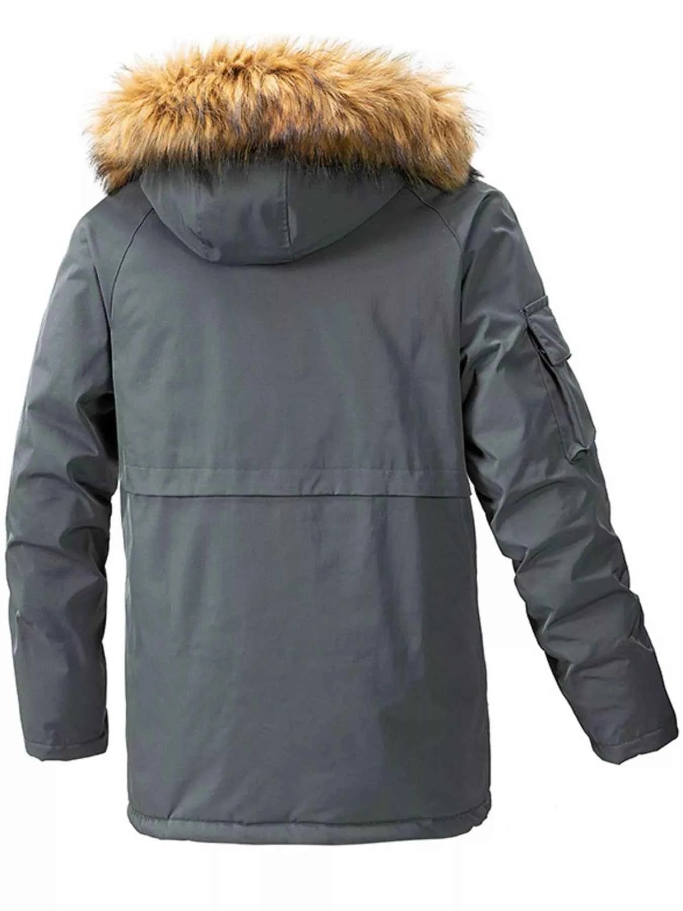 Fur Hooded Winter Parka Coat-Free Shipping - Aurelia Clothing