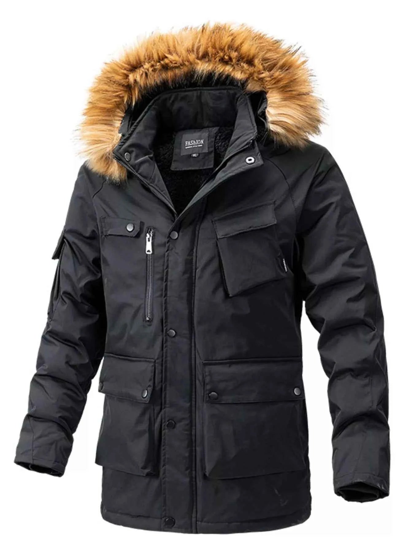 Fur Hooded Winter Parka Coat-Free Shipping - Aurelia Clothing