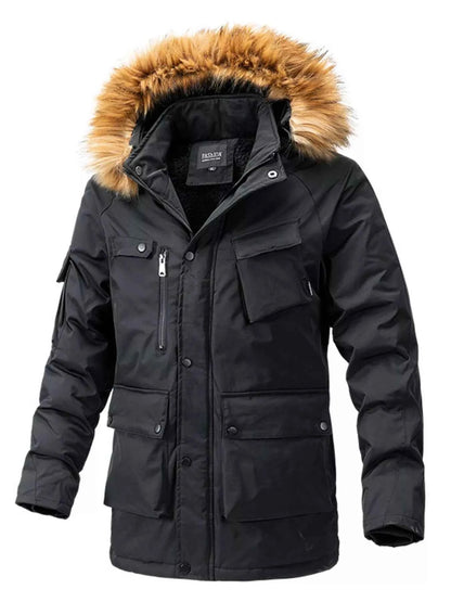 Fur Hooded Winter Parka Coat-Free Shipping - Aurelia Clothing