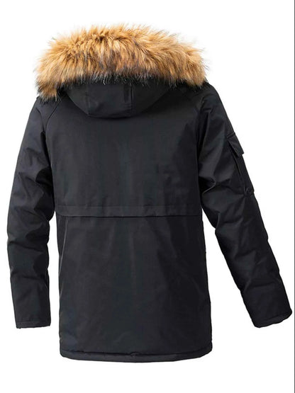 Fur Hooded Winter Parka Coat-Free Shipping - Aurelia Clothing