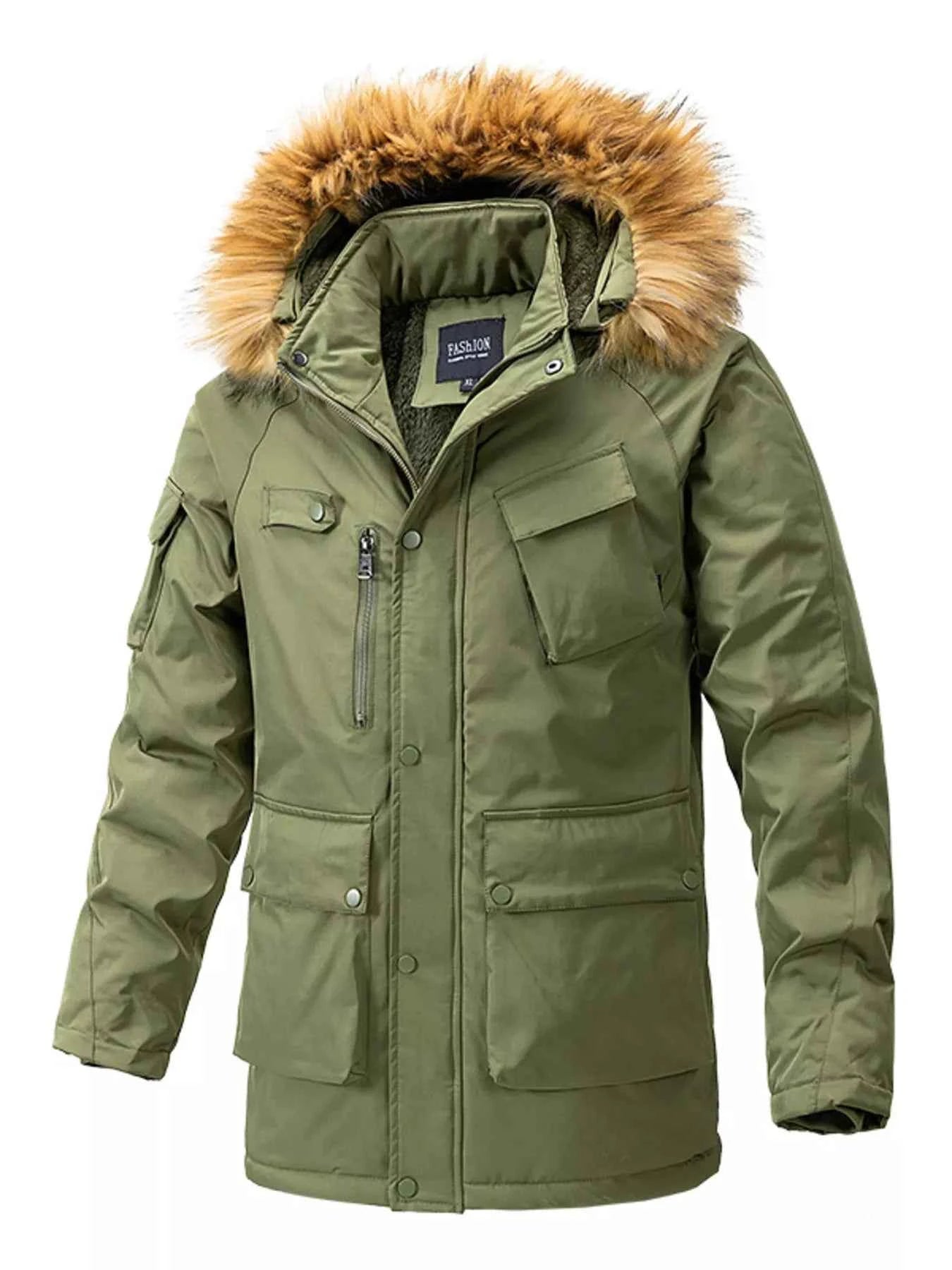 Fur Hooded Winter Parka Coat-Free Shipping - Aurelia Clothing
