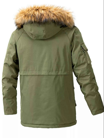 Fur Hooded Winter Parka Coat-Free Shipping - Aurelia Clothing