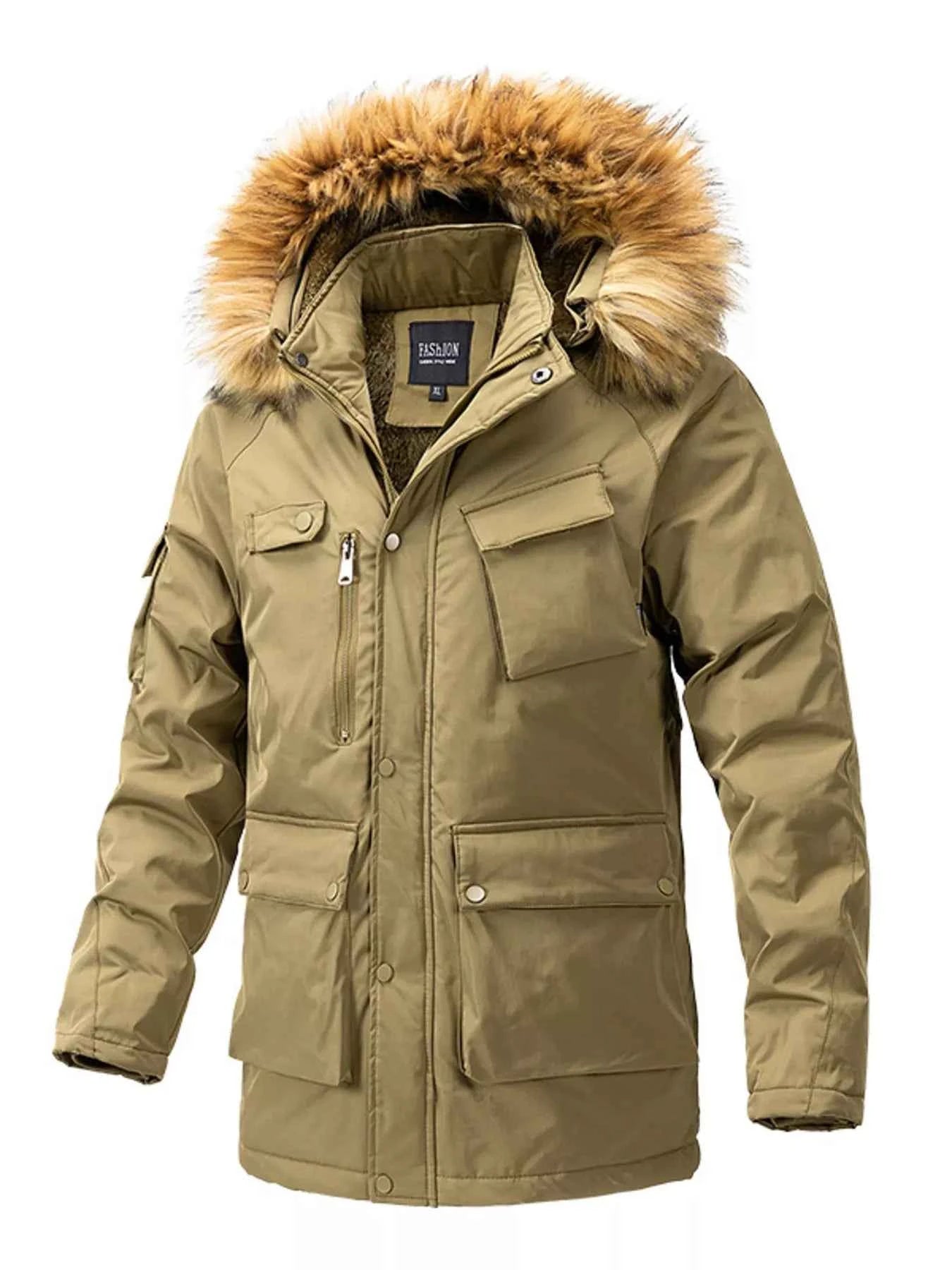Fur Hooded Winter Parka Coat-Free Shipping - Aurelia Clothing