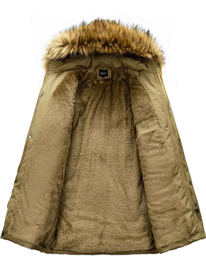 Fur Hooded Winter Parka Coat-Free Shipping - Aurelia Clothing