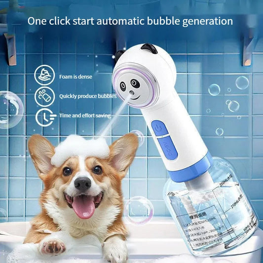 Giraffe Panda Bubble Machine Dog Cat Shower Bath Bubble Maker Full Effect Shower Gel Funny Pet One Click USB Automatic Foaming - Free Shipping - Aurelia Clothing